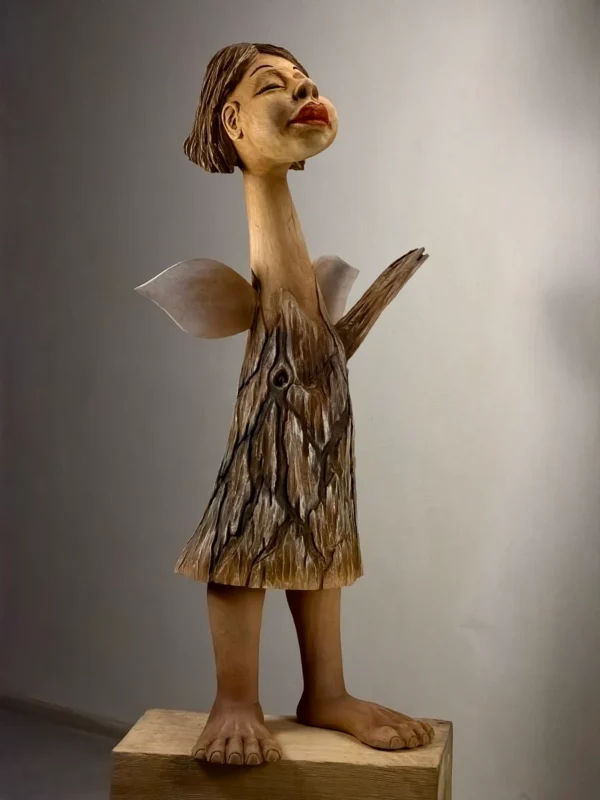 Angelas raudonom lūpom